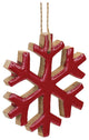 Wood Snowflake Ornament, Set of 12
