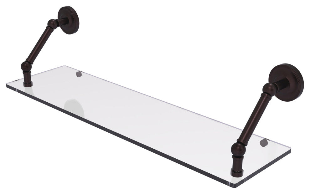 Prestige Regal 30" Floating Glass Shelf, Antique Bronze