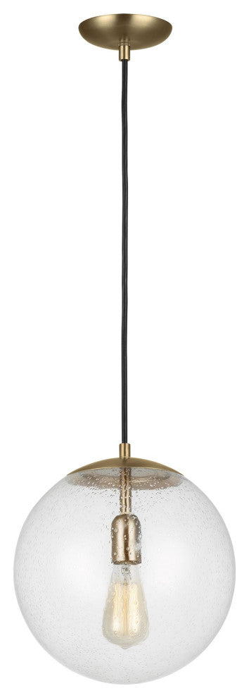 Leo 1-Light Pendant, Satin Brass