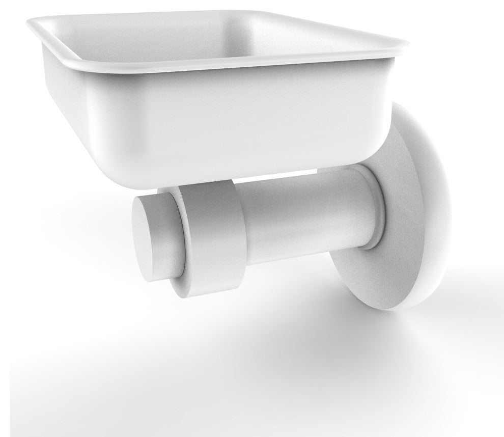 Mercury Wall Mounted Soap Dish, Matte White