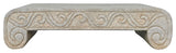 Chinese Off White Gray Marble Stone Rectangular Stand Table Hcs7088