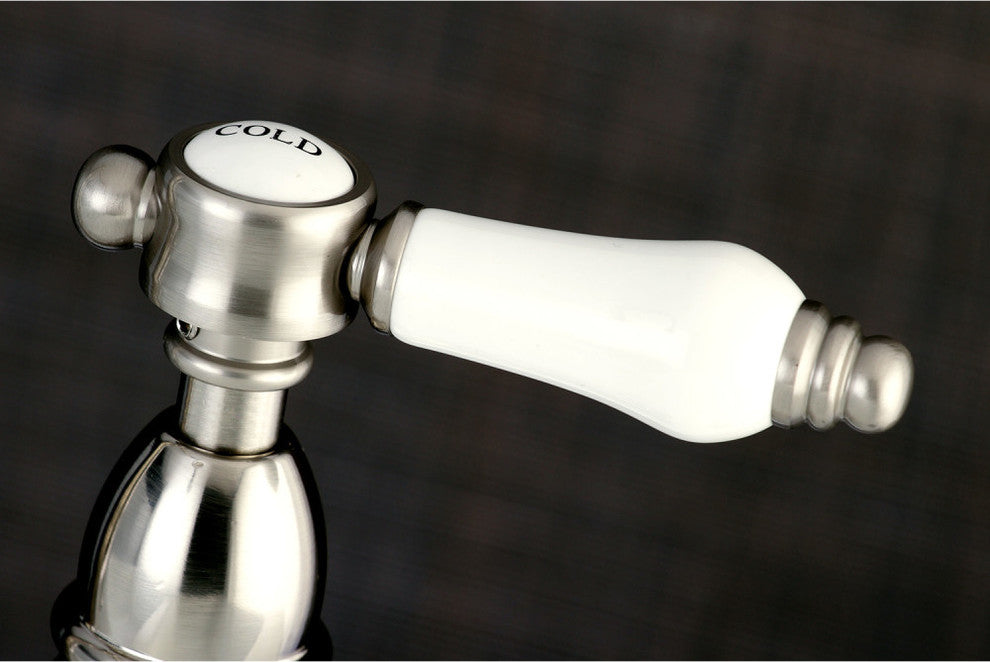 Kingston Brass Bridge Kitchen Faucet, Brushed Nickel