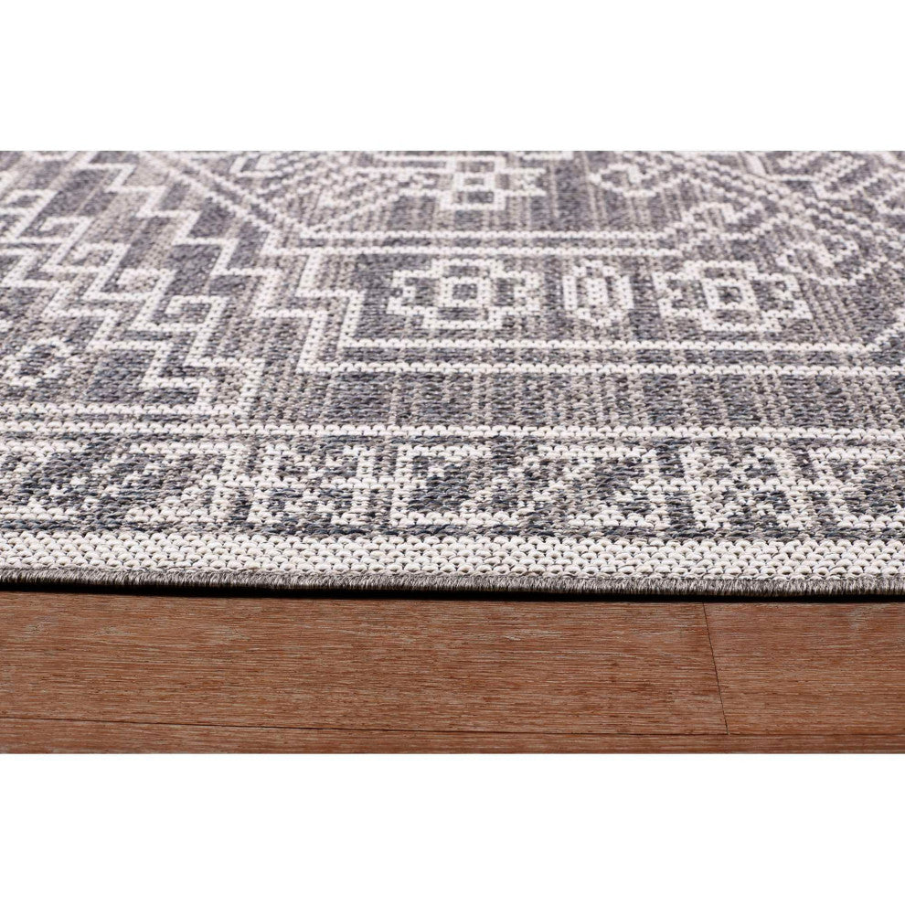 Pavilion Tribal Area Rug, Gray, 2'x3'