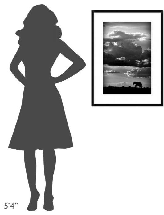 "He Walks Under An African Sky" Framed Digital Print by Wildphotoart, 24x32"