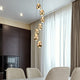 Venezia 7-Light ETL Certified Integrated LED Chandelier Lighting Fixture, Gold