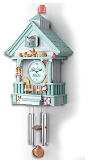Life is Good at The Beach Sculptural Cuckoo Clock