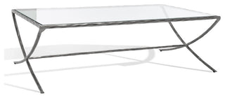 Safavieh Couture Debbie Rectangle Metal Coffee Table, Silver