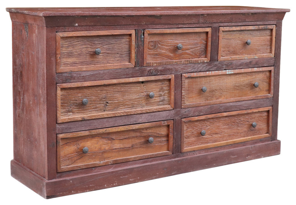 Trestle 7-Drawer Dresser, Brown