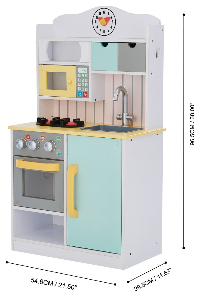 Florence Play Kitchen Cooking Playset, White