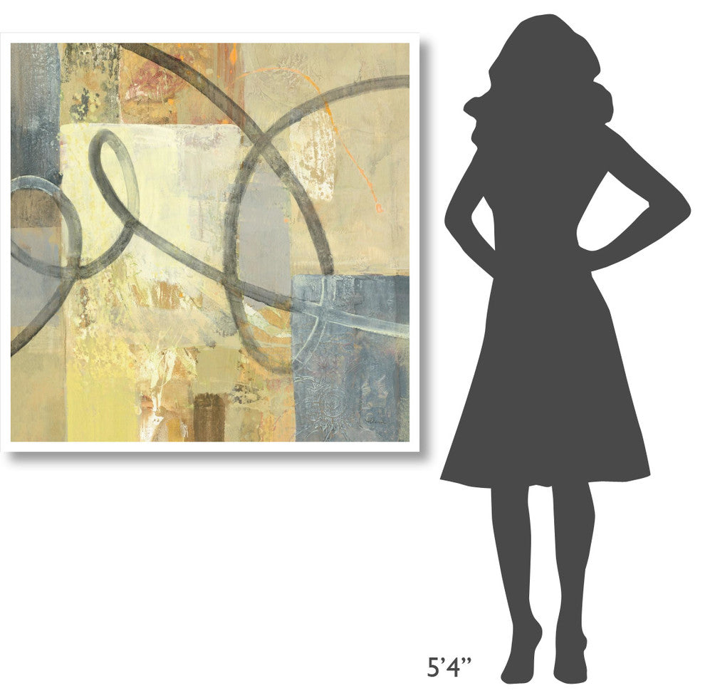 "Ribbon Dance II" Digital Paper Print by Albena Hristova, 42"x42"