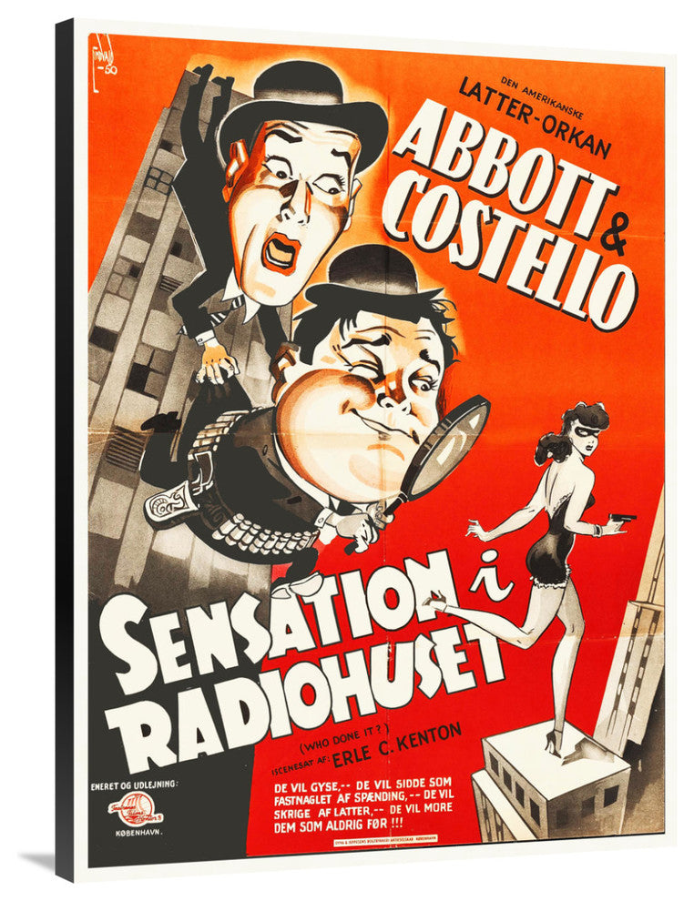 Abbott and Costello, Swedish, Who Done It, 30x40
