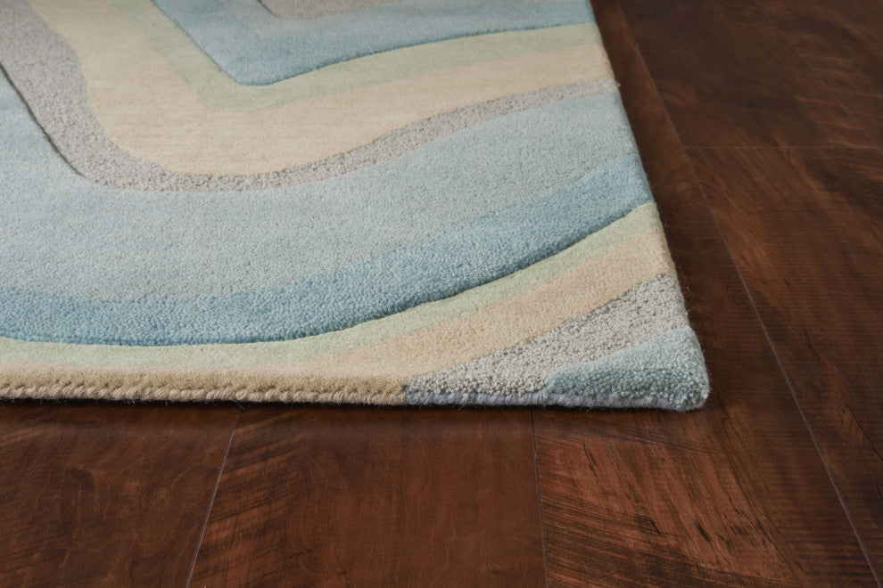 HomeRoots 8' x 10' 6" Wool Ocean Area Rug