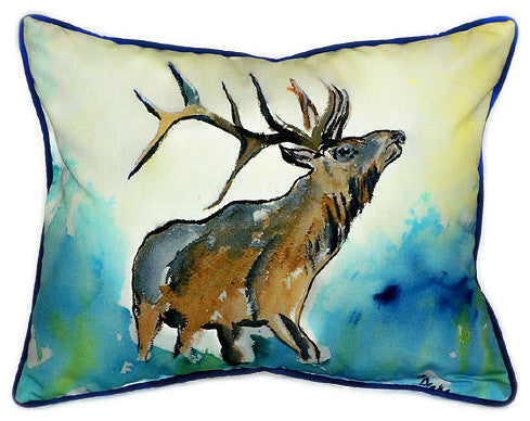 Pair of Betsy Drake Elk Large Pillows 16 Inchx20 Inch