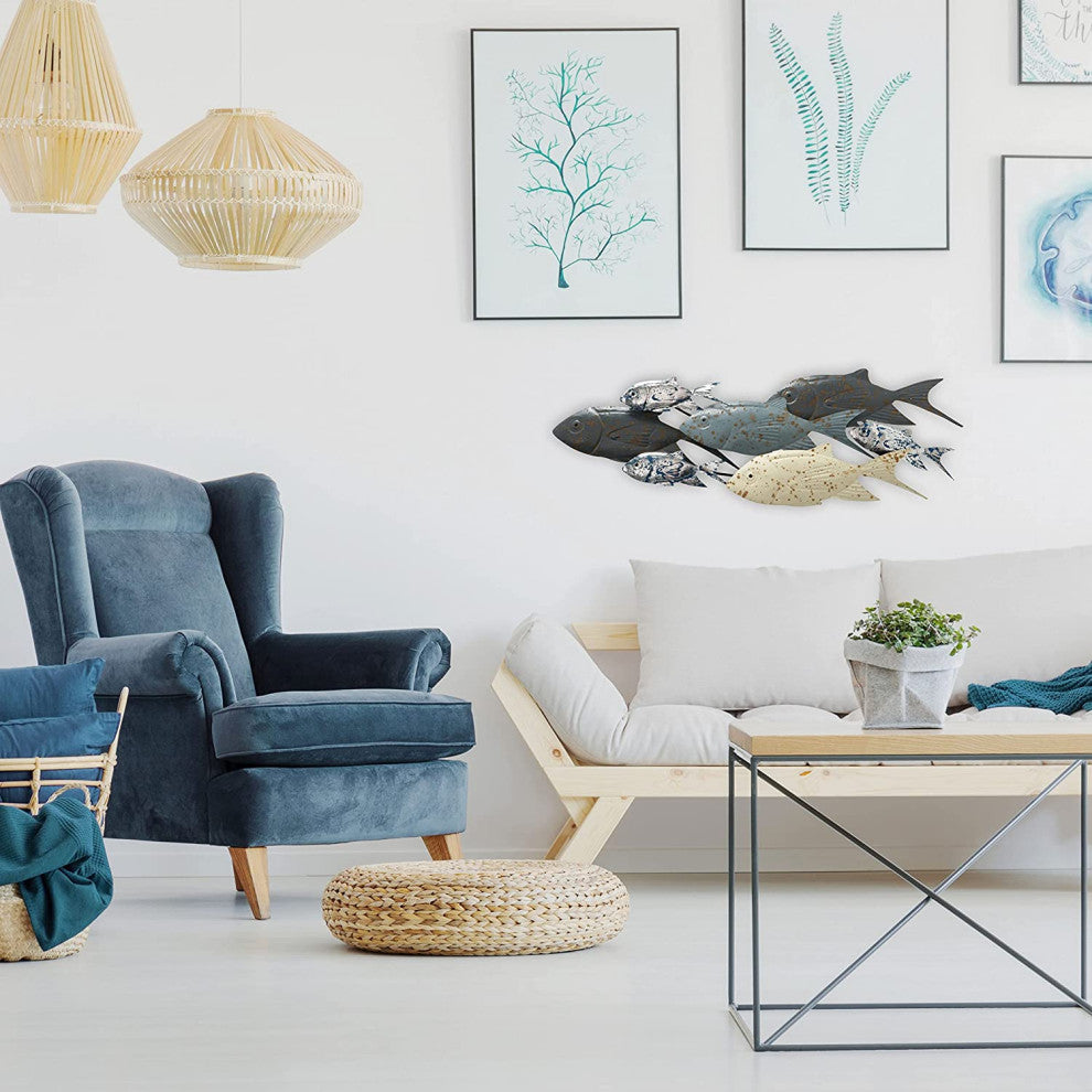 Coastal School of Fish Wall Decor