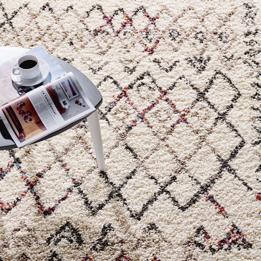 Area Rug Runner Floor Carpet, Rectangular, 5x8, Multi Colorful, Modern, Lounge