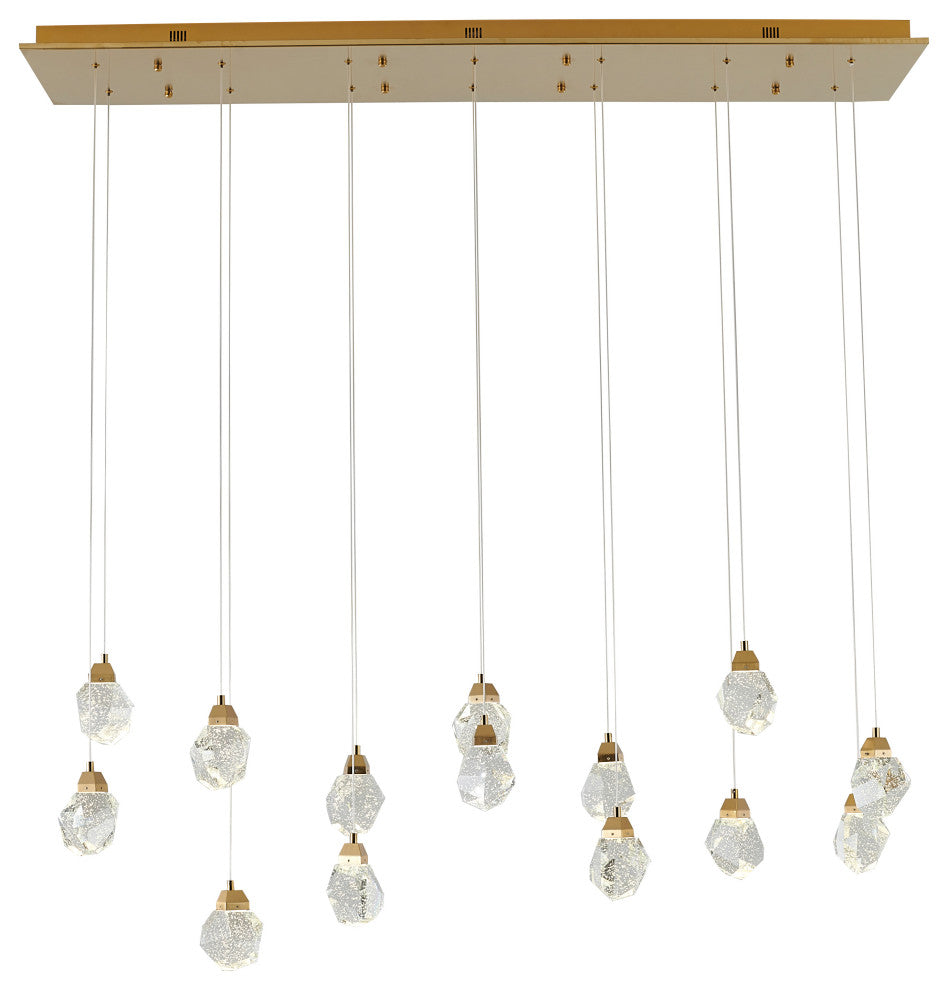 Bethel International OC55C60G 14-Light LED Island Lighting, Gold