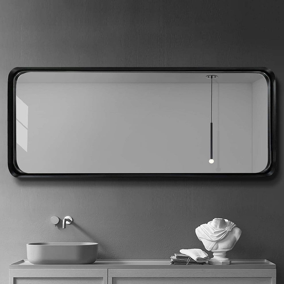 Rectangle Wall Mirror for Bathroom with Matte Polished