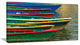 Color Boats on Phewa Lake Nepal, Boat Canvas Art Print, 32"x16"