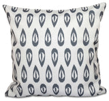 Ikat Tears, Geometric Print Pillow, Gray, 16"x16"