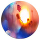 Beautiful Blurred Flowers At Sunset, Floral Round Wall Art, 36"