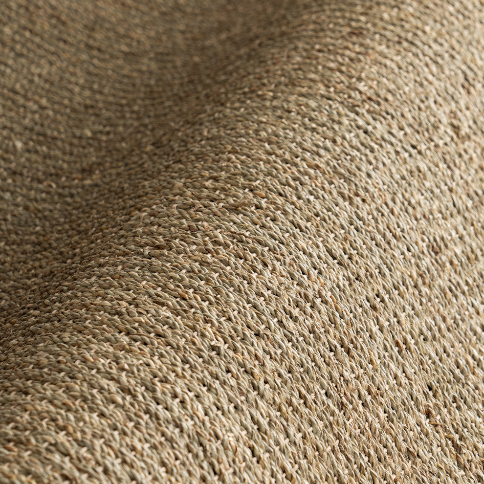 Nuloom Machine Woven Maui Seagrass With Border Rug, Beige 6'Square