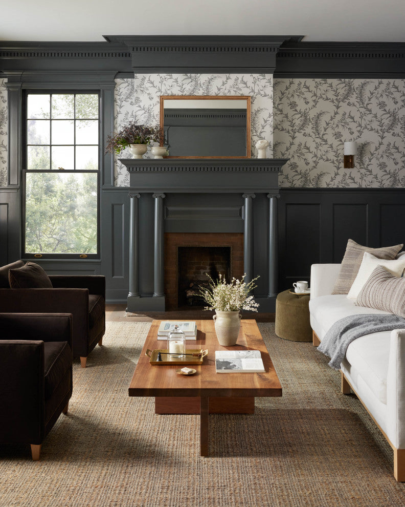 Jean Stoffer x Loloi Cornwall Mocha / Natural 3'-6" x 5'-6" Accent Rug