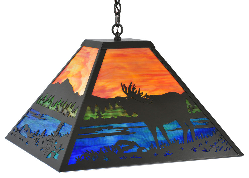24Sq Moose at Lake Pendant