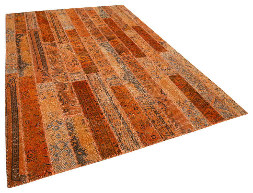 Rug N Carpet - Handwoven Oriental 6' 8" x 10' 0" Antique Patchwork Area Rug