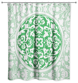 Green Irish Medallion Shower Curtain