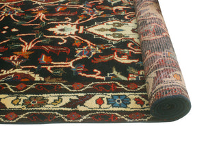 Fine Vintage Distressed Ginette Charcoal/Ivory Runner, 3'5 x 9'1