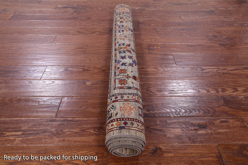 Handmade Persian Gabbeh Tribal Rug 4' 1" X 5' 11" - Q12513