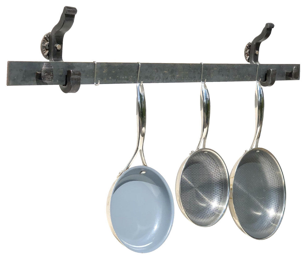 Rail Anchor Pot and Pan Rack, Wall Mounted