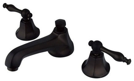 Kingston Brass Widespread Bathroom Faucet With Brass Pop-Up, Oil Rubbed Bronze
