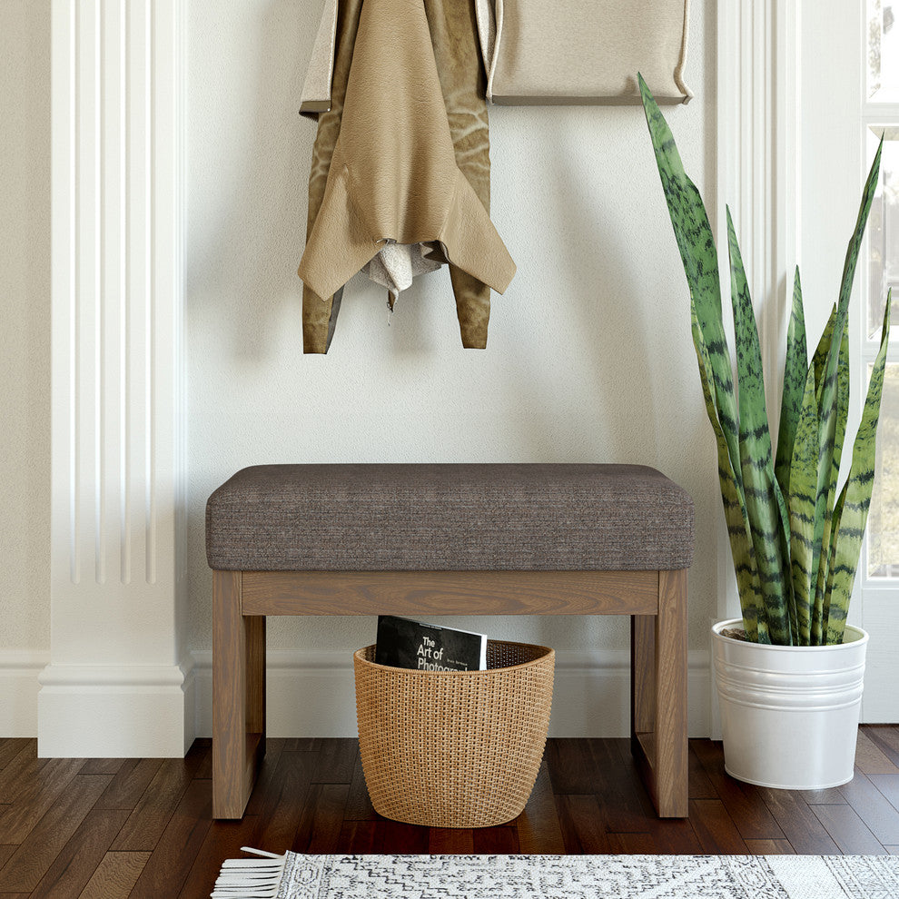 Milltown 26 In Wide Rectangle Footstool Small Ottoman Bench