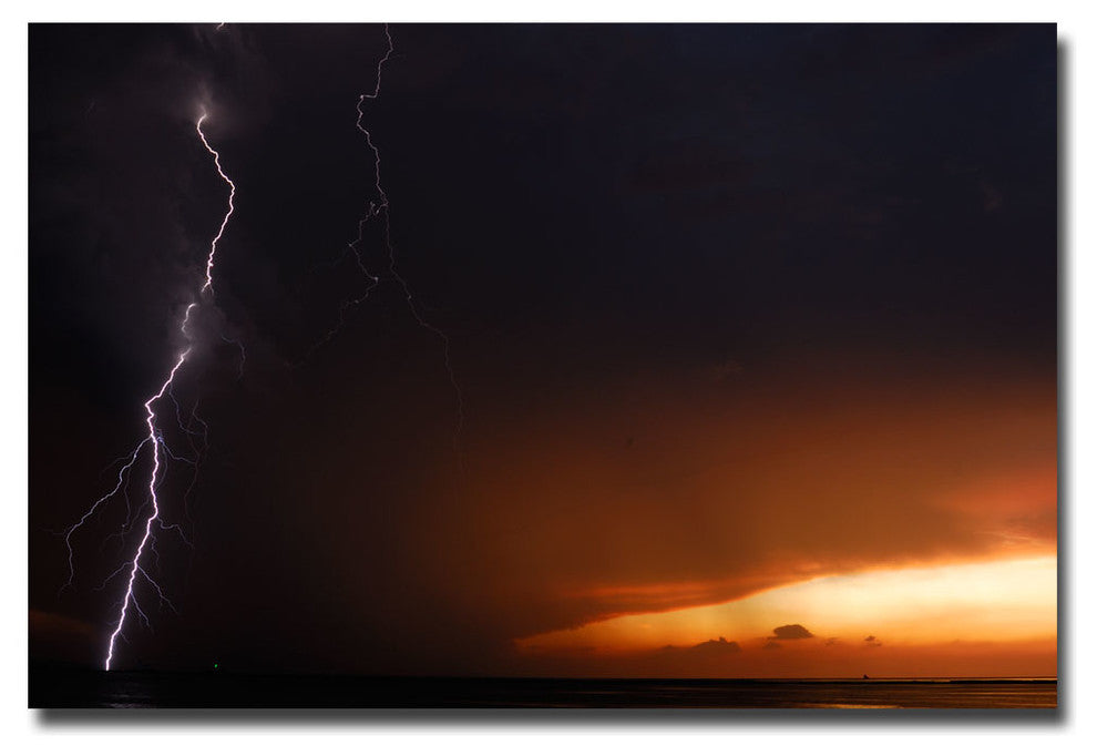 ''Lightning Sunset II'' Canvas Art by Kurt Shaffer