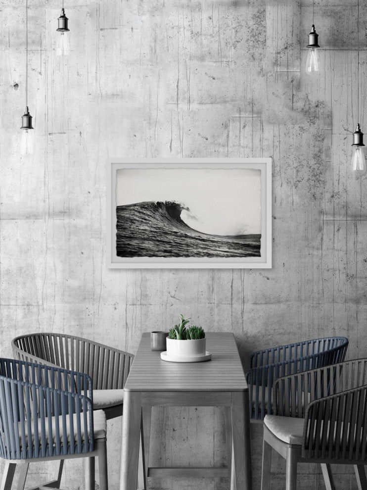 "Big Wave Surfing" Framed Painting Print, 18x12