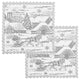 Sleigh Ride 20"x20" Doily, Set of 2, White