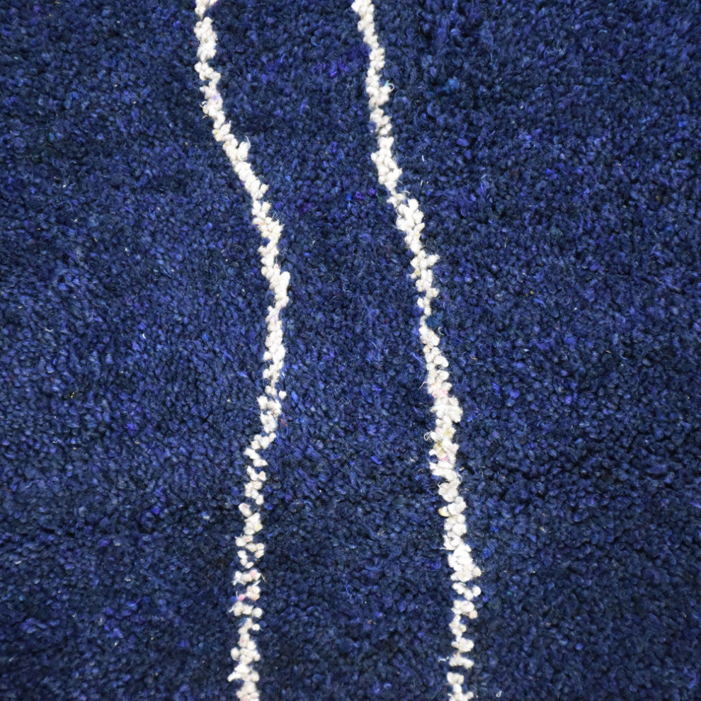 HAND KNOTTED LOOM SILK ECO-FRIENDLY RUGS-5'x8',Rectangle,Blue Beige,Contemporary