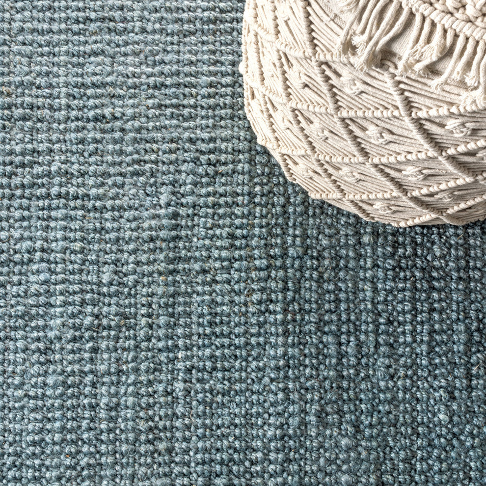 Para Hand Woven Area Rug, Light Blue/Gray, 6 Ft. X 9 Ft.