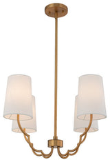 Sophia 4 Light Chandelier, New Brass