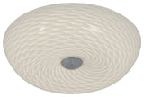 Swirled 2-Light Small Flush Ceiling Light, French Feather