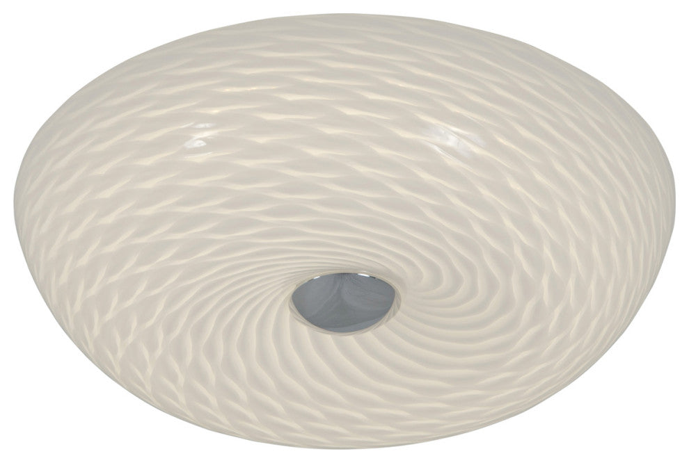 Swirled 2-Light Small Flush Ceiling Light, French Feather