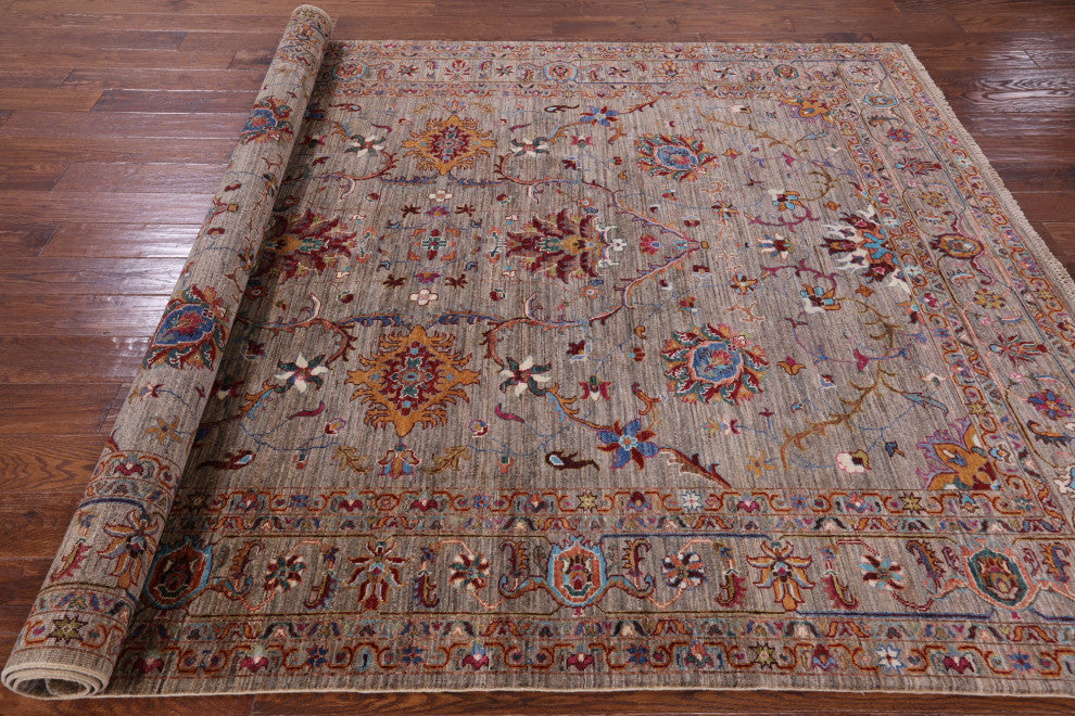 Persian Tabriz Handmade Wool Rug 6' 9" X 9' 6" Q7606