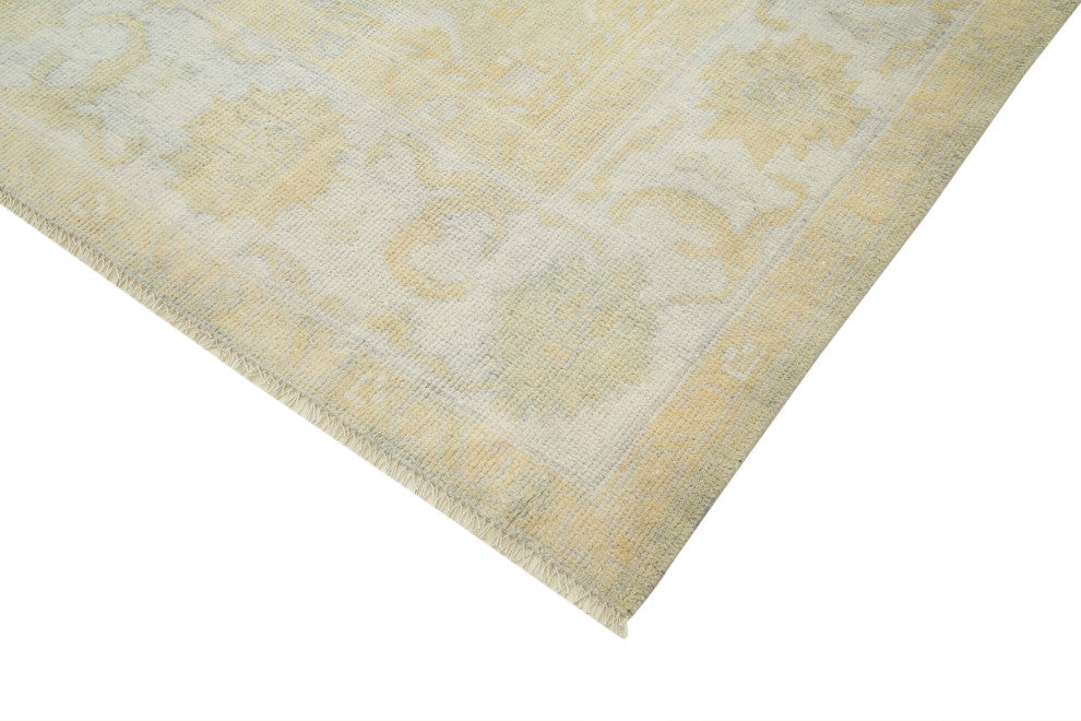 Rug N Carpet - Handwoven Oriental 8' 7" x 11' 7" Soft Beige Oushak Rug