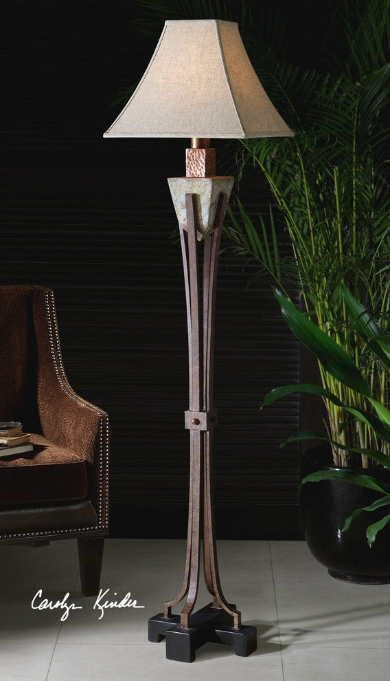 Uttermost 28963-1 Slate Metal Floor Lamp