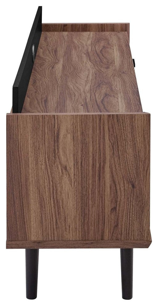 Visionary 2 Piece Entertainment Center Walnut Black
