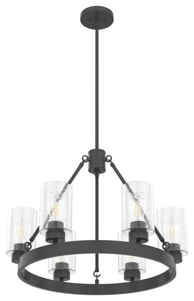 Hunter 24" Hartland Noble Bronze 6-Light Chandelier Ceiling Fixture
