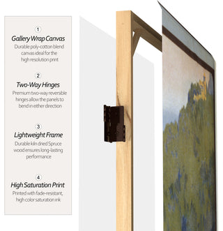 6' Tall Double Sided Amalfi/Riviera Canvas Room Divider