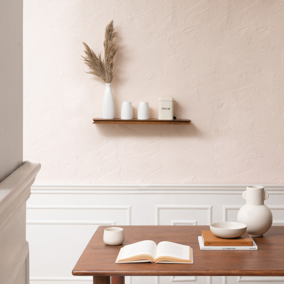 Hamish Wall Mounted Shelves, Walnut, 24"