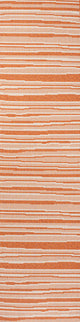Castara Wavy Stripe Modern Indoor/Outdoor Area Rug, Orange/Cream, 2x8
